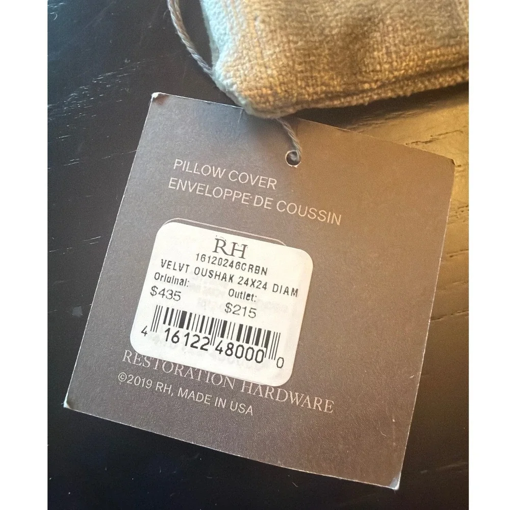 Restoration Hardware Pillow Cover Arena Velvet Oushak 24x24 Diamond Luxury